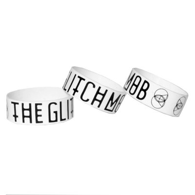The Glitch Mob - Logo | White Wristband
