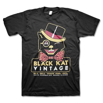 black-kat-kustoms - Vintage Wink | T-Shirt