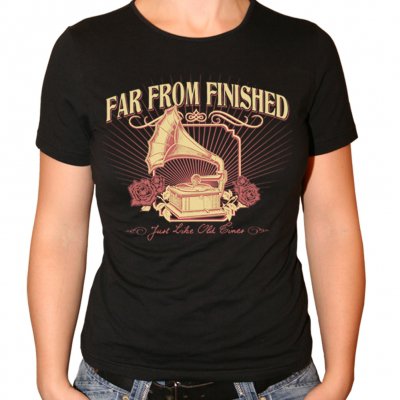 Far From Finished - Grammophone | Girl Fitted T-Shirt