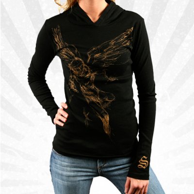 shop - Falling | Hooded Girl Longsleeve