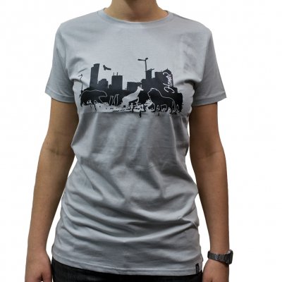 Veglay - Home Gray | Girl Fitted T-Shirt