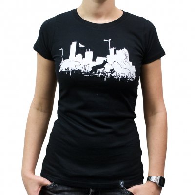 Veglay - Home Black | Girl Fitted T-Shirt