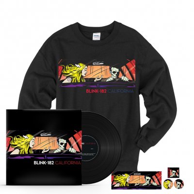 blink-182 - California Black Vinyl + Crewneck Bundle