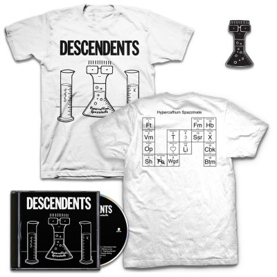 Descendents - Hypercaffium Spazzinate CD + Hypercaffium T-Shirt + Enamel Pin Bundle