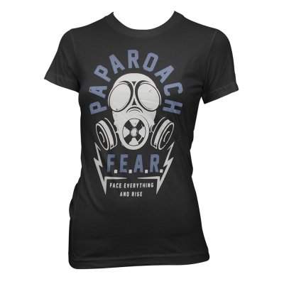 Papa Roach - F.E.A.R. Gasmask June 15 | Fitted Girl T-Shirt