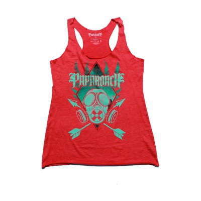 Gas Mask Red | Fitted Girl Tank Top