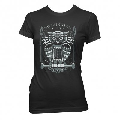 Nothington - Owl | Fitted Girl T-Shirt
