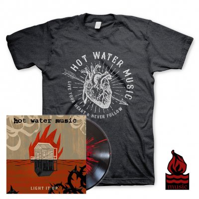 Hot Water Music - Light It Up | Col.Vinyl+Pin+Shirt Bundle