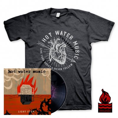 Hot Water Music - Light It Up | Col.Vinyl+Pin+Shirt Bundle