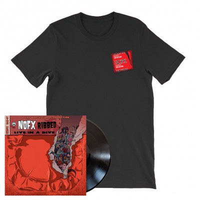 NOFX - Ribbed - Live In A Dive | Black Vinyl + T-Shirt Bundle