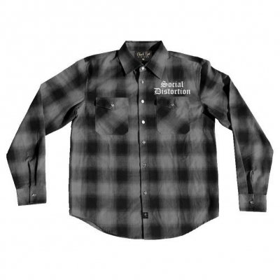 social-distortion - Logo Gray Plaid | Flannel