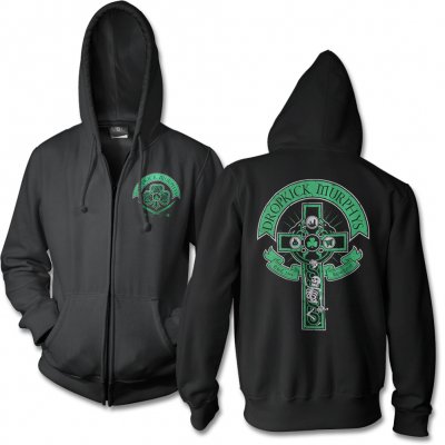 Dropkick Murphys - Drinking Skeleton Cross Zip-Up Hoodie