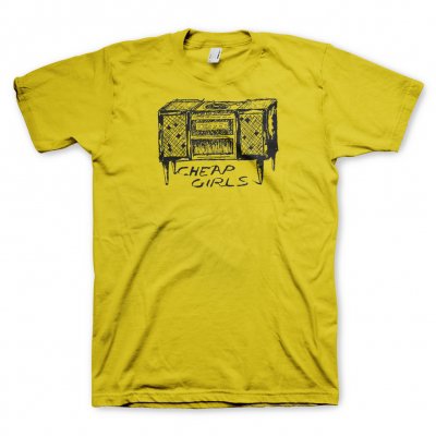 cheap-girls - Record Player T-Shirt (Yellow)