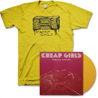 cheap-girls - Famous Graves LP (Yellow) & Record Player Tee