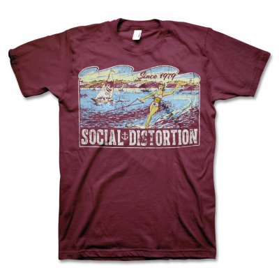 social-distortion - Waves T-Shirt (Burgundy)