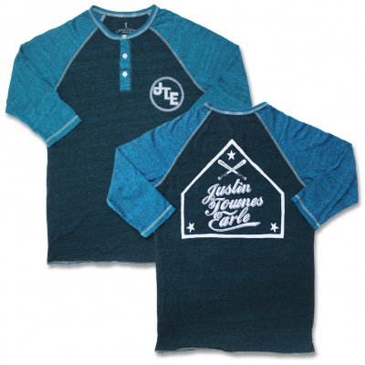justin-townes-earle - Henley Raglan (Blue)