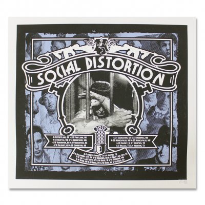 social-distortion - Behind Bars Spring 2012 Screen Printed Tour Poster