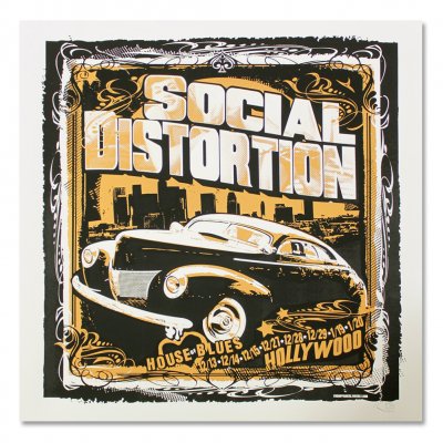 social-distortion - House Of Blues Hollywood Screen Printed Poster