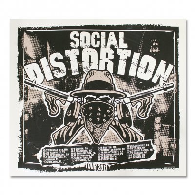 social-distortion - Tommy Gun 2011 Screen Printed Tour Poster