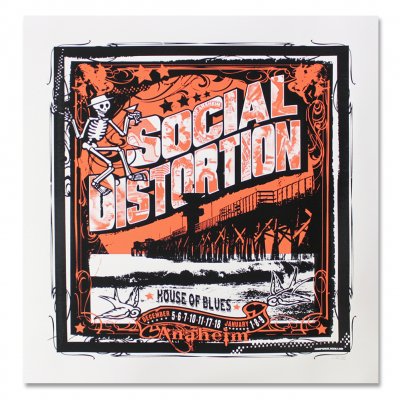 social-distortion - House Of Blues Anaheim Screen Printed Poster