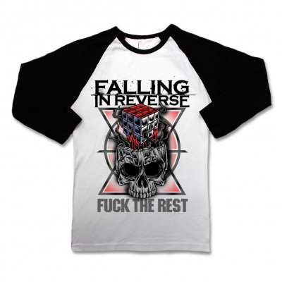 Falling In Reverse - Fuck The Rest Raglan Tee (Wht/Blk)