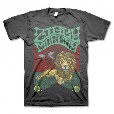Fly Rasta Lion Tee - (Charcoal)