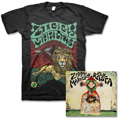 ziggy-marley - Fly Rasta - CD & Fly Rasta Lion Tee (Black)