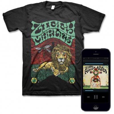ziggy-marley - Fly Rasta - Digital Album & Fly Rasta Lion Tee (Black)