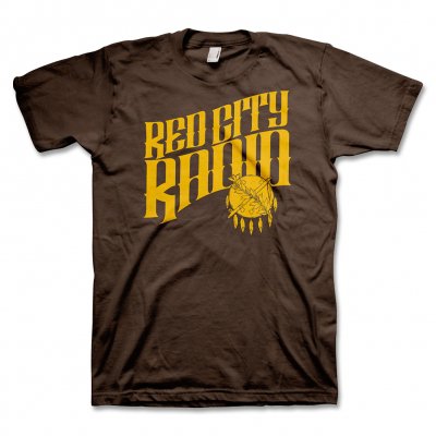 red-city-radio - Red City Radio Logo T-Shirt (Brown)