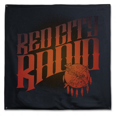 red-city-radio - Red City Radio Cover Art Flag (48" x 48")