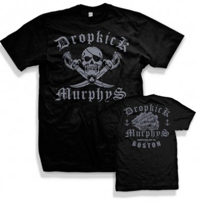 Jolly Roger/Logo Tee (Black)