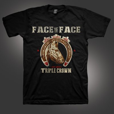 face-to-face - Triple Crown T-Shirt (Black)