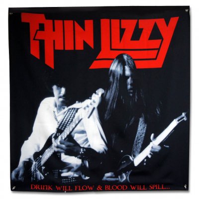 Thin Lizzy - Drink Will Flow & Blood Will Spill Flag (48" x 48"