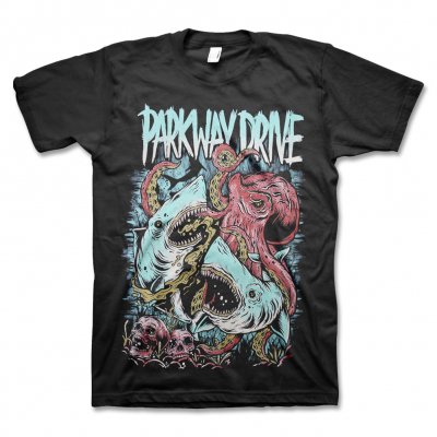 Sharktopus Shirt (Black) | Parkway drive merch