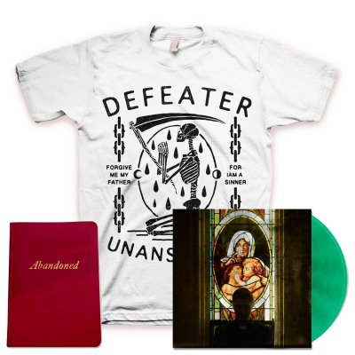 defeater - Abandoned LP (Coke/Transparent Green Vinyl) + Unanswered Skeleton T-Shirt + Deluxe Lyric Book