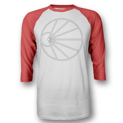 Pianos Become The Teeth - Dotted Line Logo Raglan (Red/White)