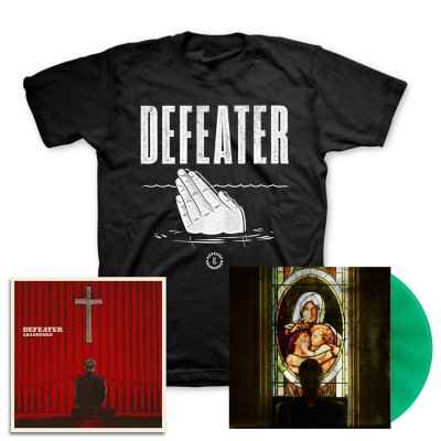 defeater - Abandoned LP (Coke/Transparent Green) & Drowning Hands T-Shirt