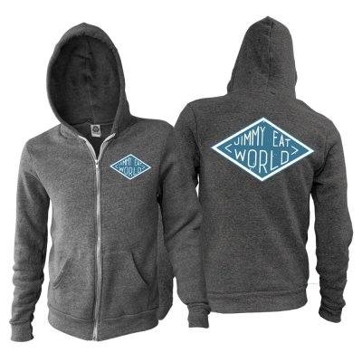 jimmy-eat-world - Diamond Zip Up Sweatshirt (Charcoal Heather)