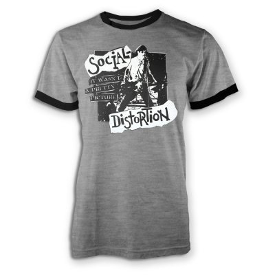 Pretty Picture Ringer T-Shirt (Heather Gray/Black)