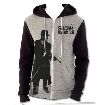 social-distortion - Machine Gun Two-Tone Zip Up Hoodie