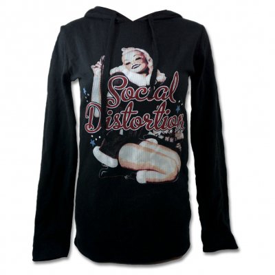 social-distortion - Holiday Pin-Up Thermal Hoodie - Women's (Black)