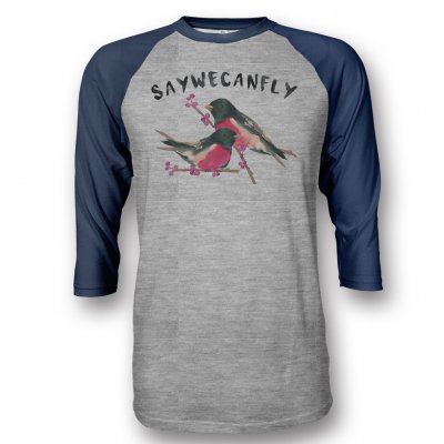 SayWeCanFly - Calendar Birds Baseball Tee - Choose Your Lyric Li