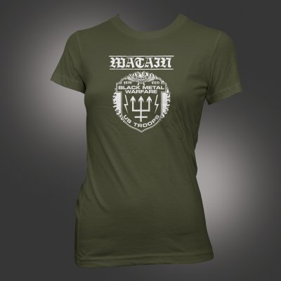 watain - Black Metal Warfare T-Shirt - Women's (Army Green)