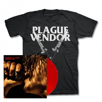 Plague Vendor - Bloodsweat LP (Red) + Knife T-Shirt Bundle