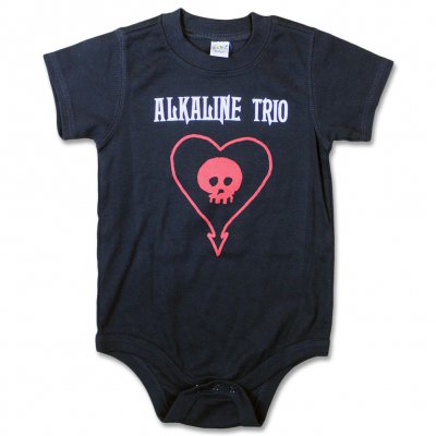alkaline-trio - Red Heart Skull Onesie