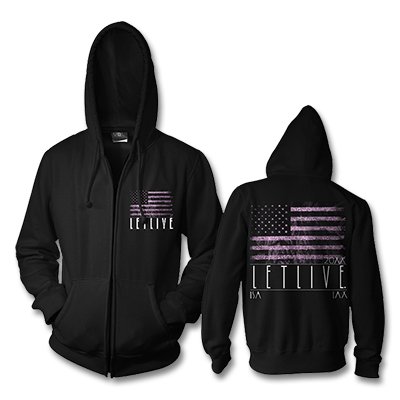 Letlive - American Flag Zip Up Hoodie