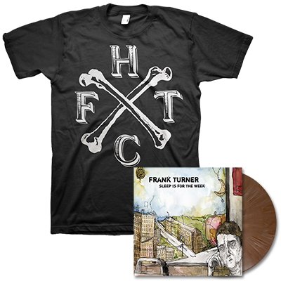 Frank Turner - Sleep Is For The Weak LP (Brown) & Bones Tee