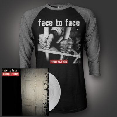 face-to-face - Protection LP (Clear) + Prison Bars Raglan Bundle