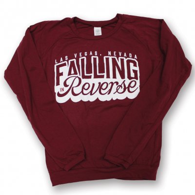 falling-in-reverse - Ladies Cursive Long Sleeve (Burgundy)