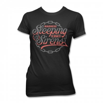 Sleeping with Sirens - Chain Logo T-Shirt (Red/Grey) - Women's
